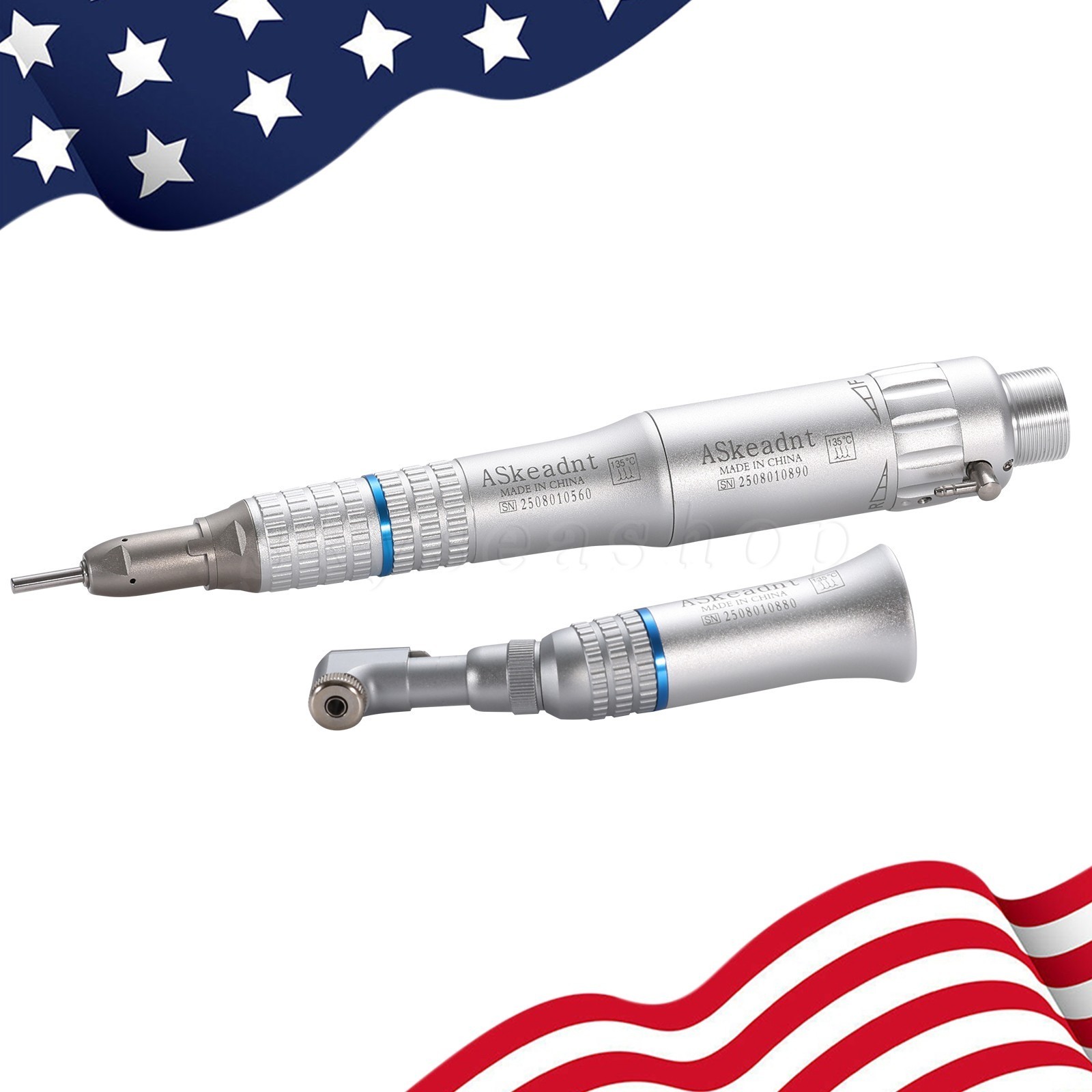 NSK Style Dental Slow/Low Speed Handpiece Straight Contra Angle Air Motor 4/2H M
