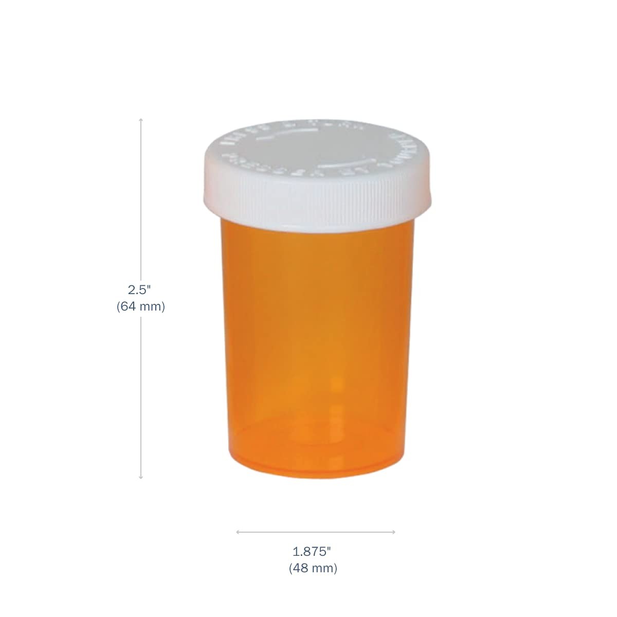 Ezy Dose 30 Dram Pill Medicine Vitamin Storage Vials Child-Resistant Caps