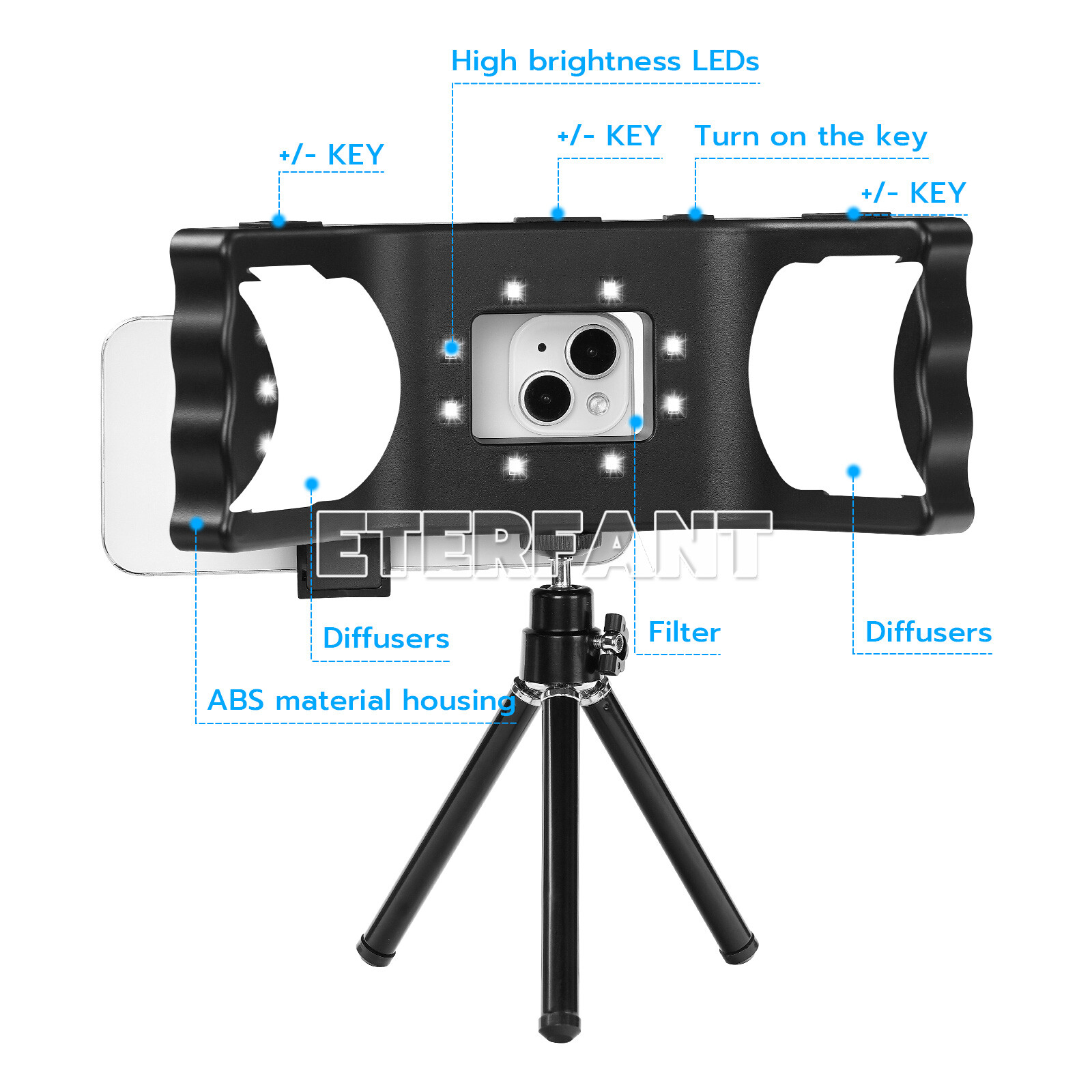ETERFANT Dental Supplementary Oral Photography LED Lamp Oral Light With Bracket
