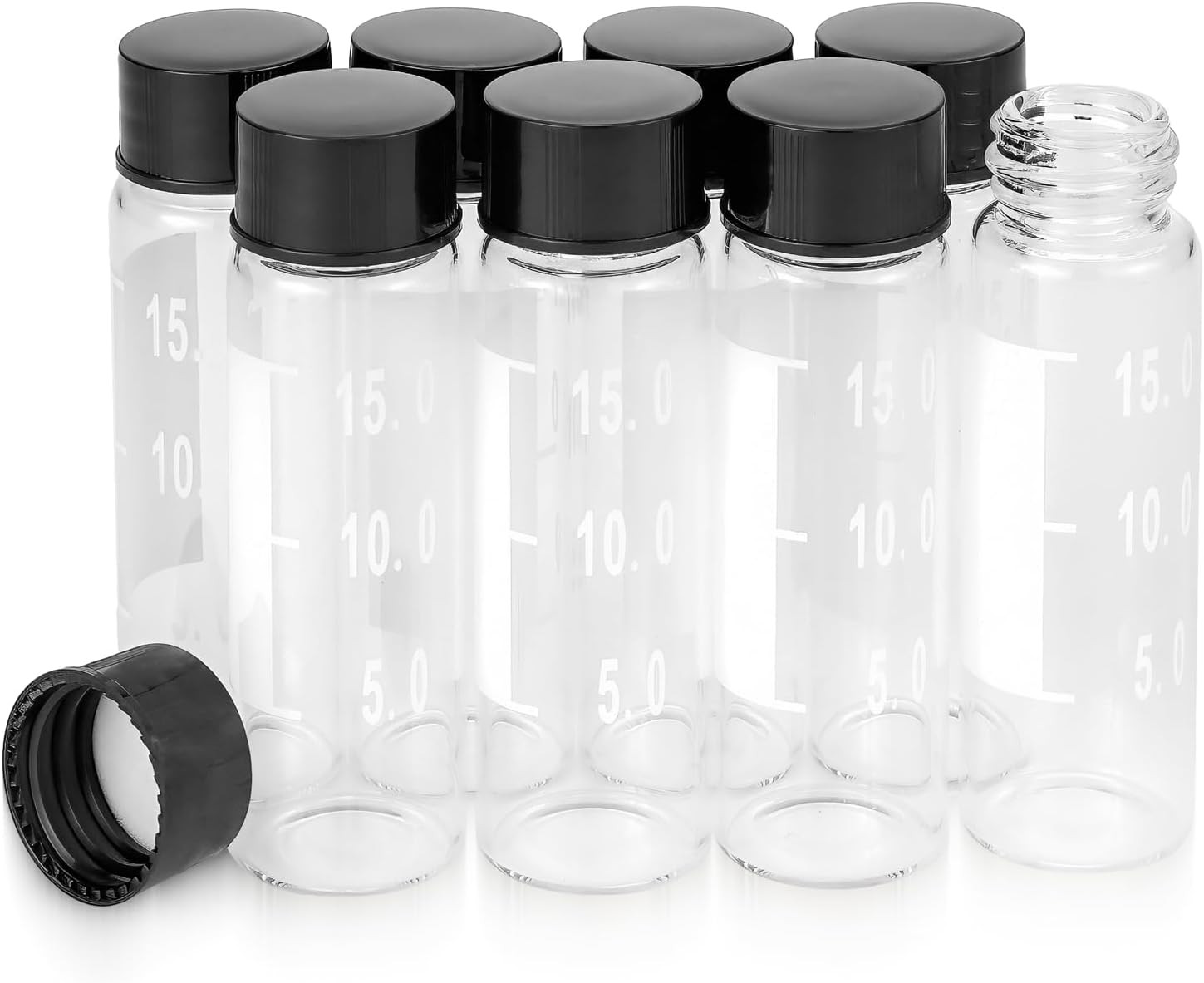 15Ml Clear Glass Bottle Small Liquid Sampling Sample Glass Bottles Vials with Wr