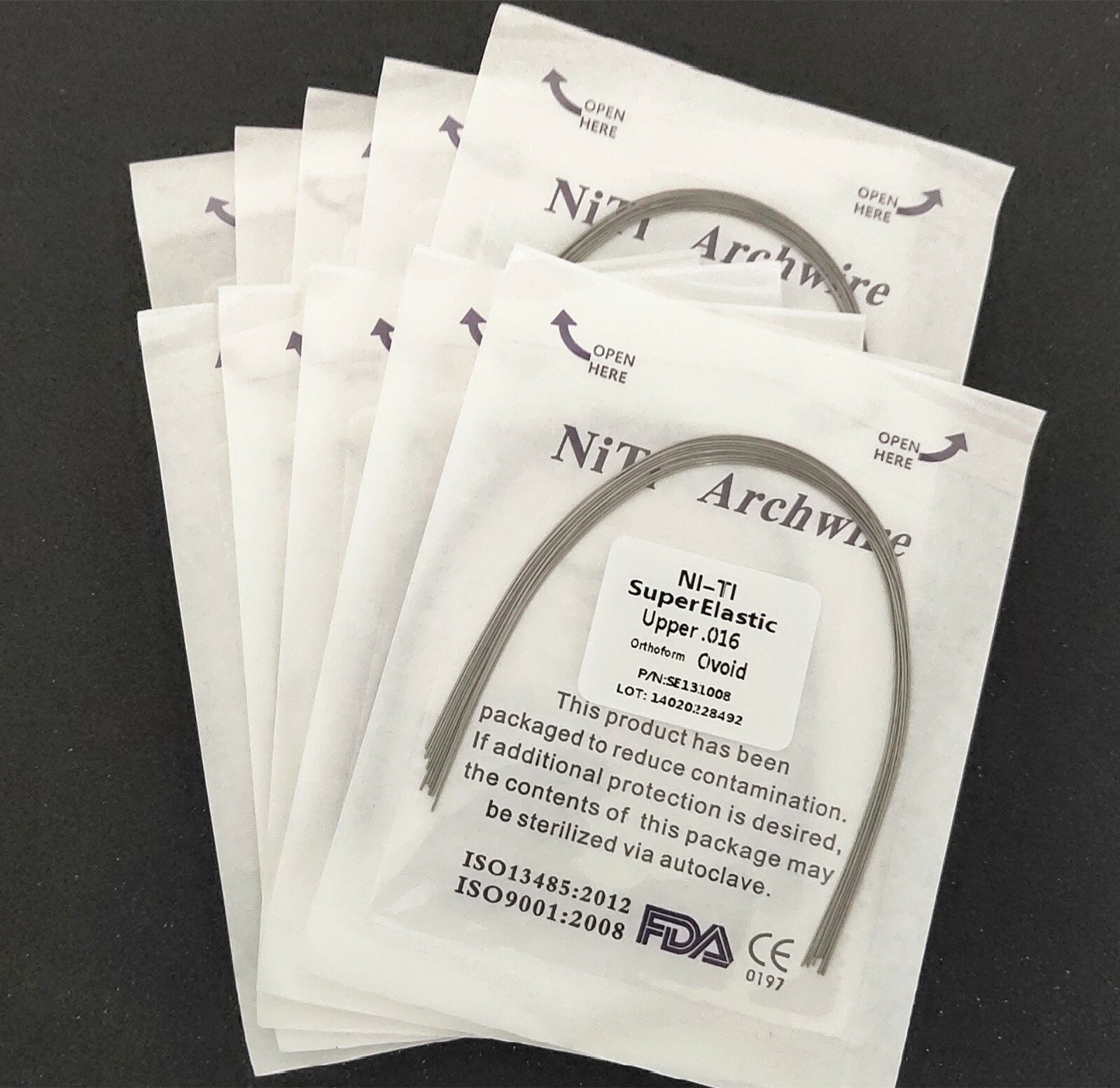50Packs Dental Orthodontic Super Elastic Wire Niti Round Arch Wires Ovoid Form