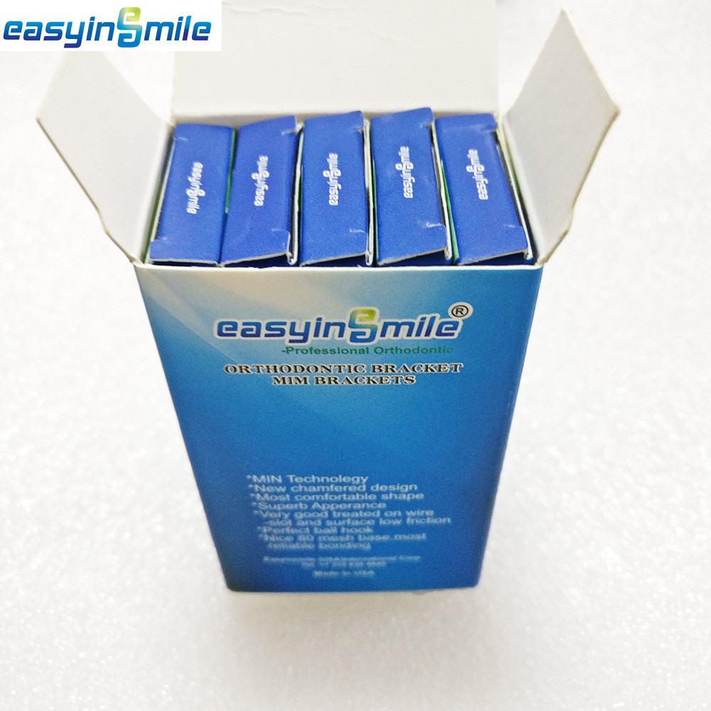 Dental Ortho Metal Brackets Braces MBT/ROTH 022 3/345 Hooks MIM Mesh Base 50Pack