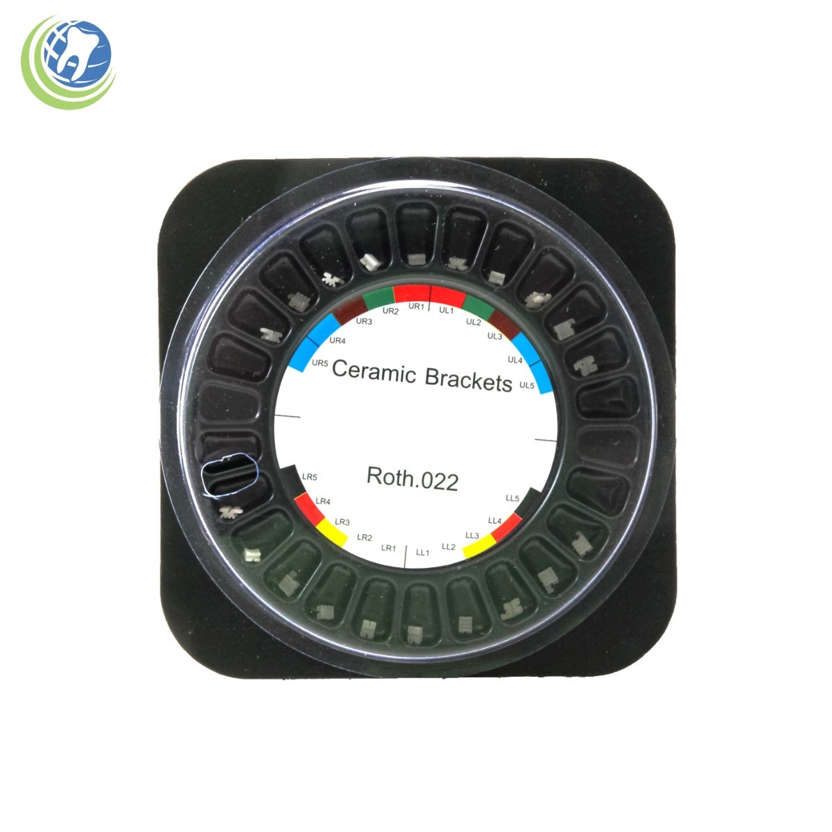 5X Pack Dental Orthodontic Ceramic Bracket Braces Roth .022 345 Hooks Complete