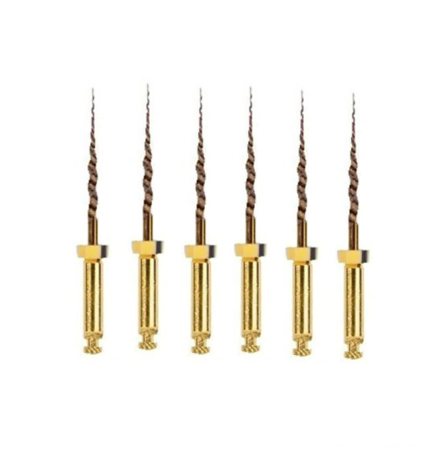 Dental R+ Taper Gold Rotary Files F1,F2,F3,F4,F5,S1,S2,SX-F3,SX 31mm 6 file/PK