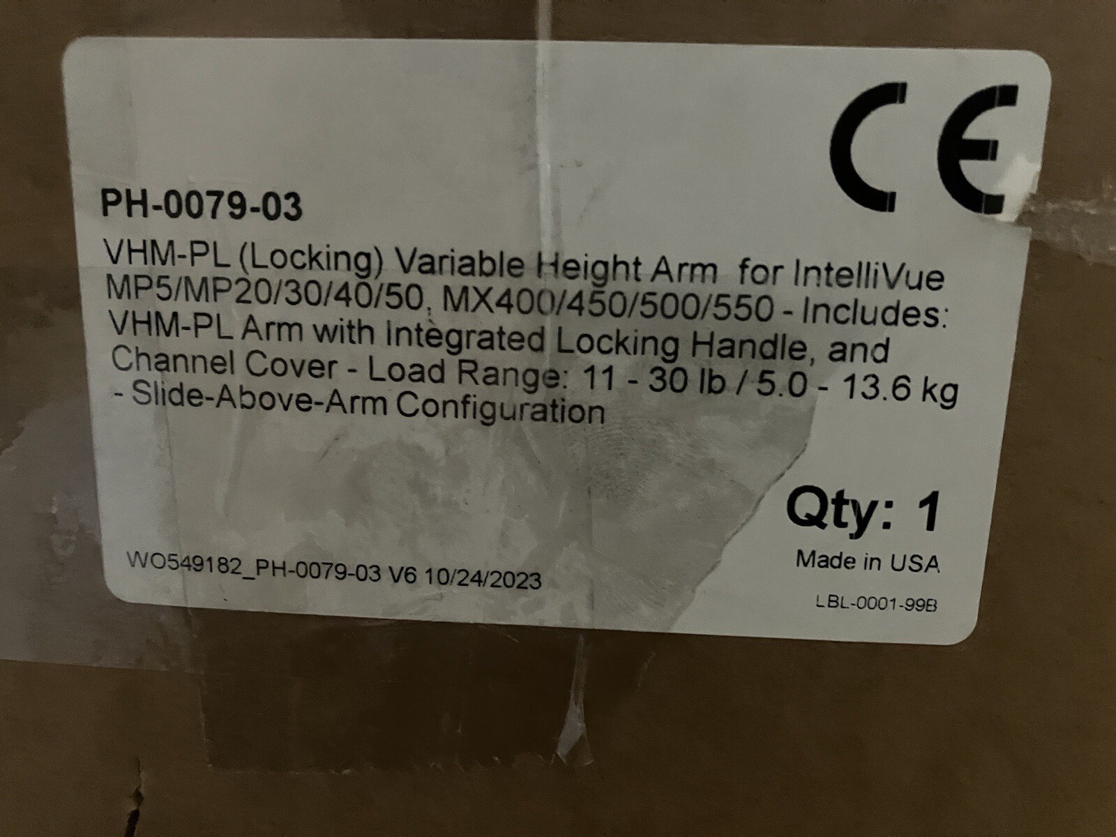 GCX – Philips Locking Variable Height Arm For MP5 /20/30/40/50 Part # PH-0079-03