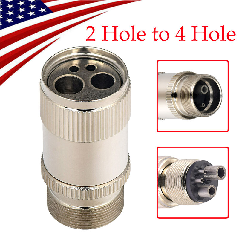Dental 2 to 4 Hole High Fast Speed Handpiece Tubing Adapter Changer Connector