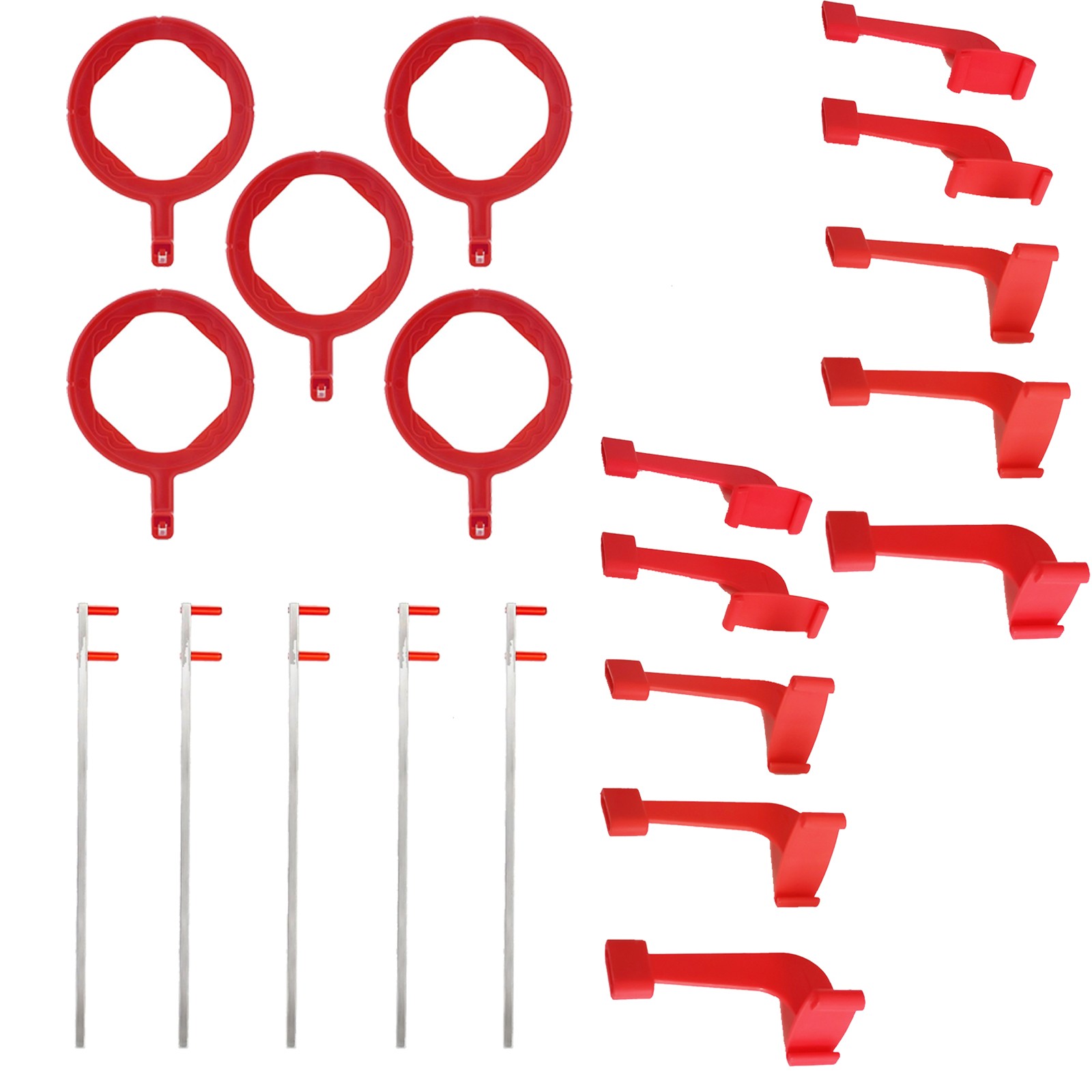 10Pcs Dental X-Ray Film Holder Bite Block with 5x Arms + 5x Rings Set New