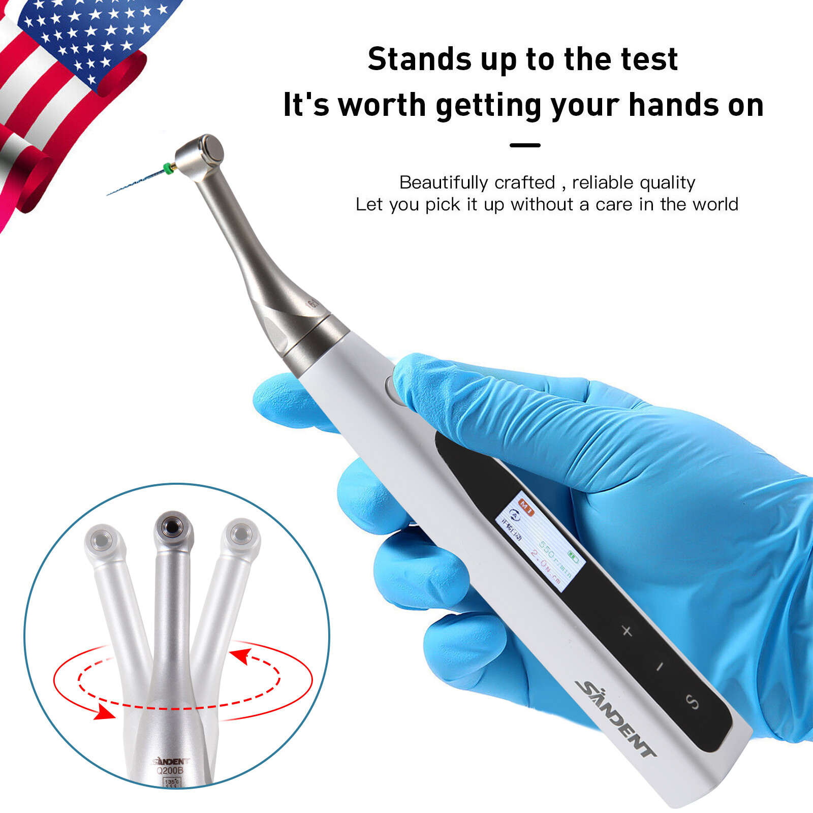 2 in 1 Wireless Dental Endo Motor Reciprocating with Built in Apex Locator LED