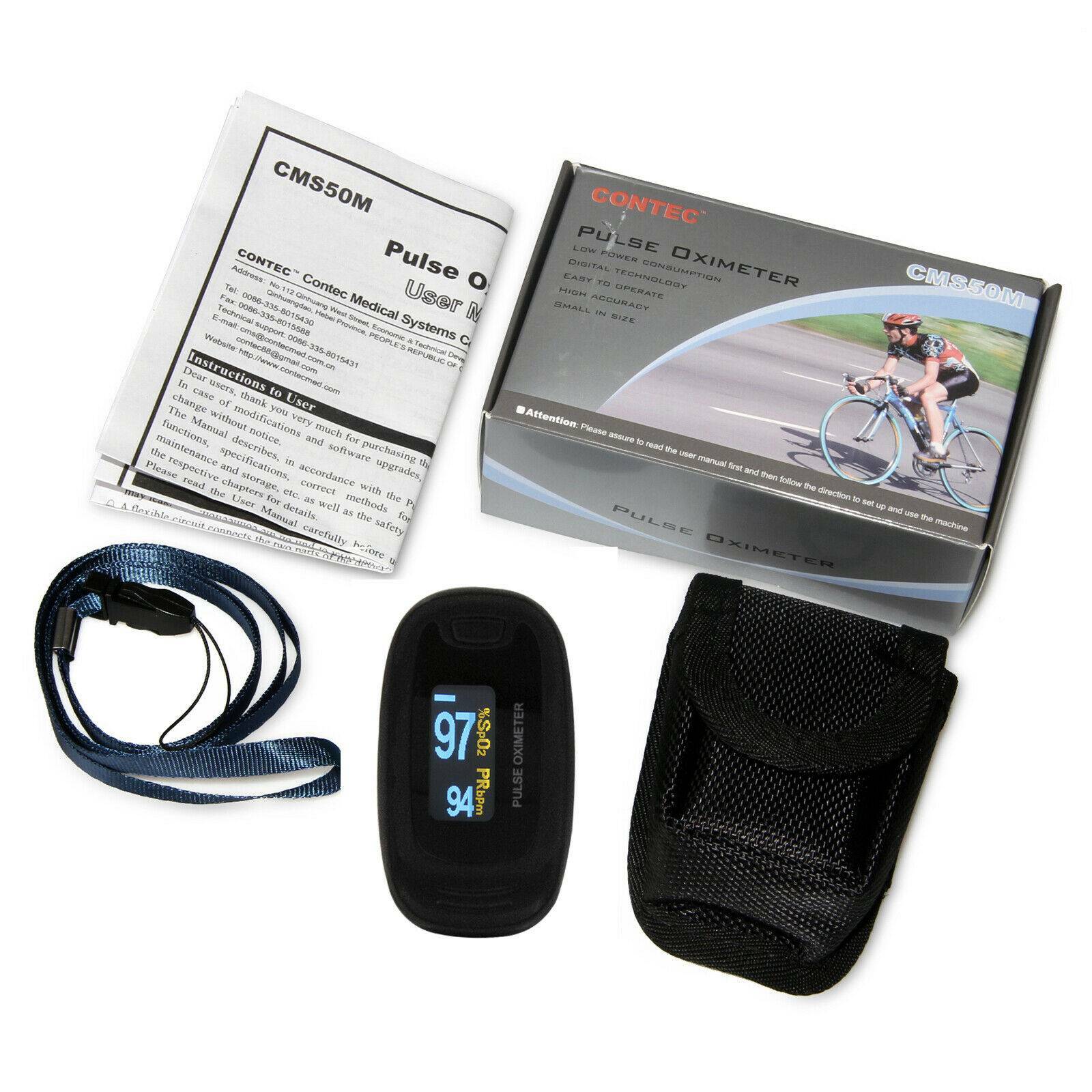 Finger Pulse Oximeter With Case Fingertip Oximetro de pulso de dedo OLED US