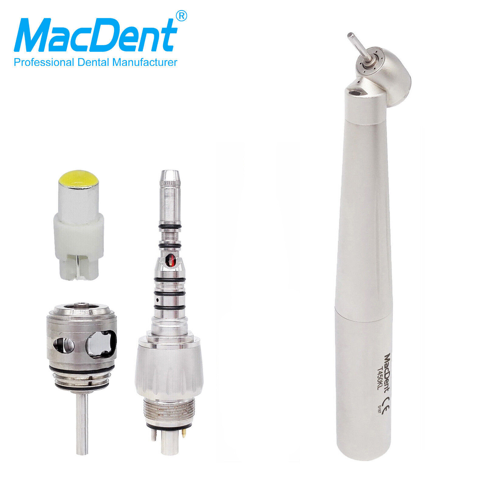 MacDent Dental Surgical 45° High Speed Handpiece Fiber Optic fit KaVo MULTIflex