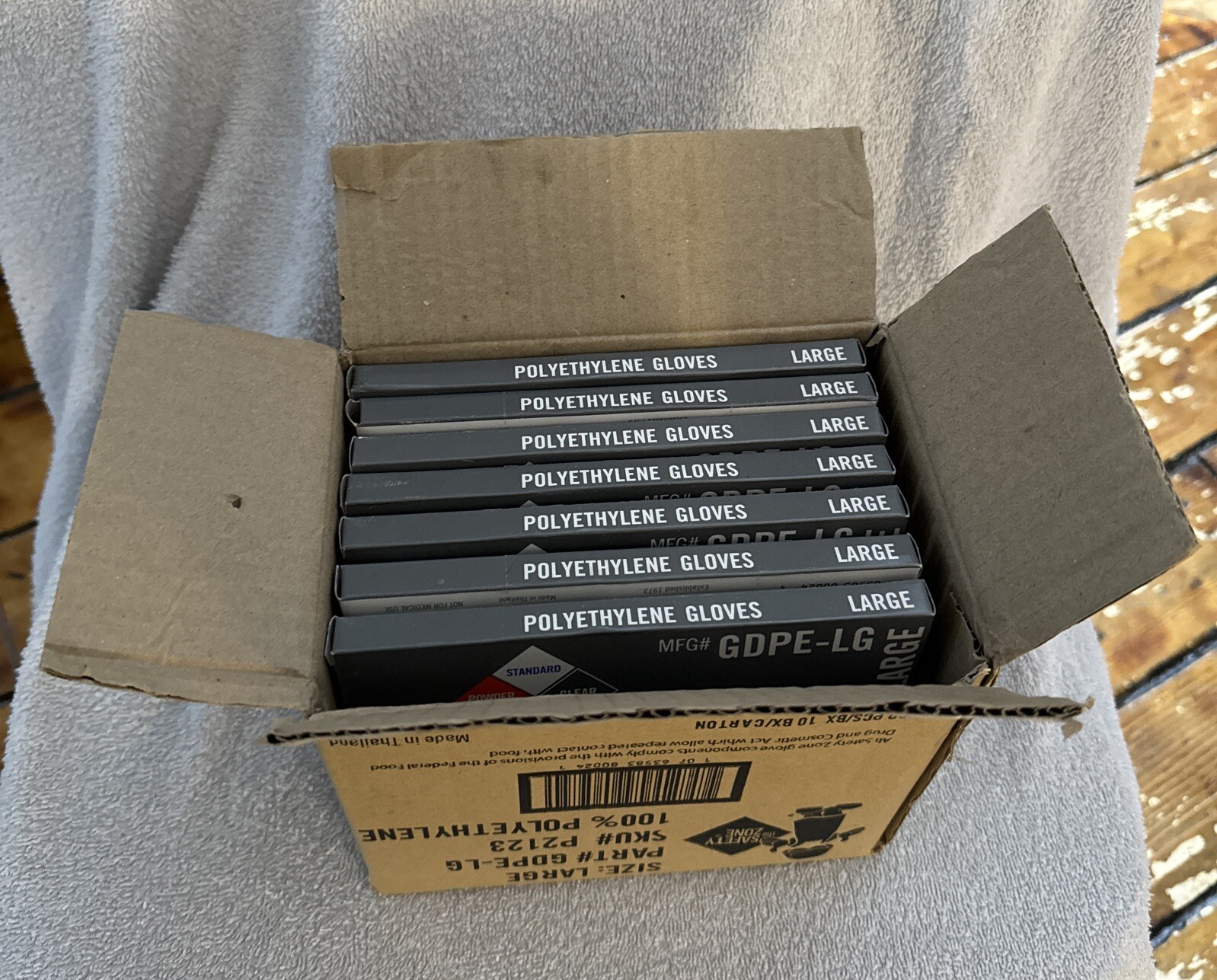 Safety Zone Clear Poly Gloves Size LARGE 7 Boxes (700) – 100 Each Box NEW