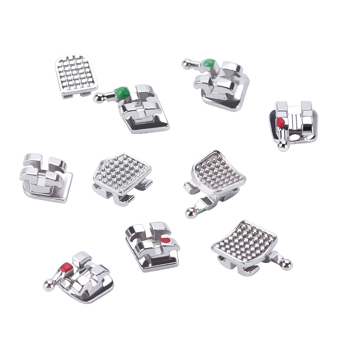 Dental Orthodontic Monoblock Brackets Mini Roth/MBT 0.022″/0.018″ 3/345 Hook