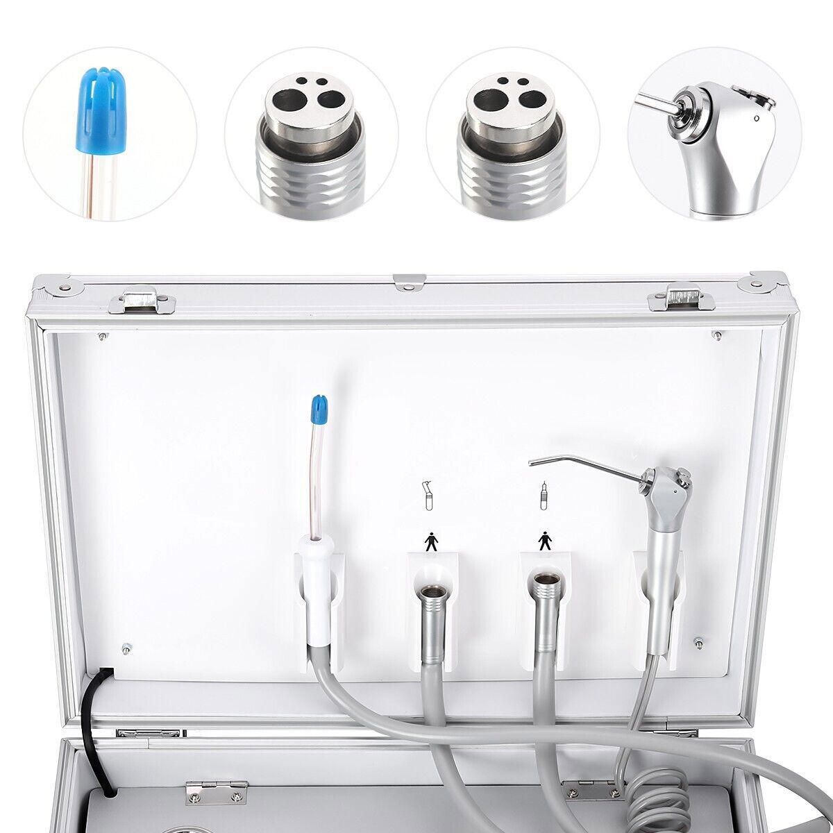Portable Mobile Dental Unit BD-402+Oiless Air Compressor Motor+Foot Control 550W