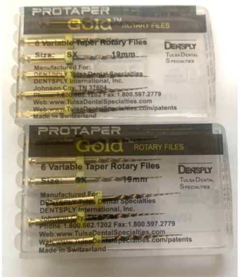 2Packs Dentsply ProTaper Gold Rotary Files F1,F2,F3,S1,S2,SX-F3, SX19
