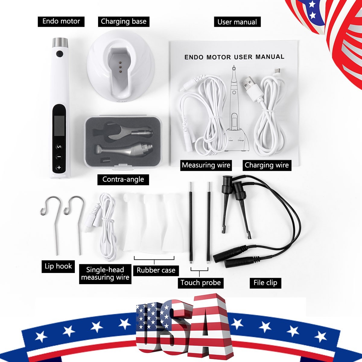 Cordless Dental Endo Motor with Apex Locator /Endo Obturation System Heated Pen