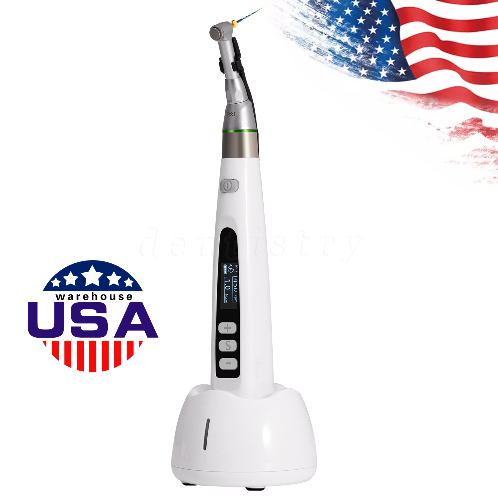 Reciprocating Dental Wireless LED Endo Motor 16:1 Handpiece Endo Contra Angle