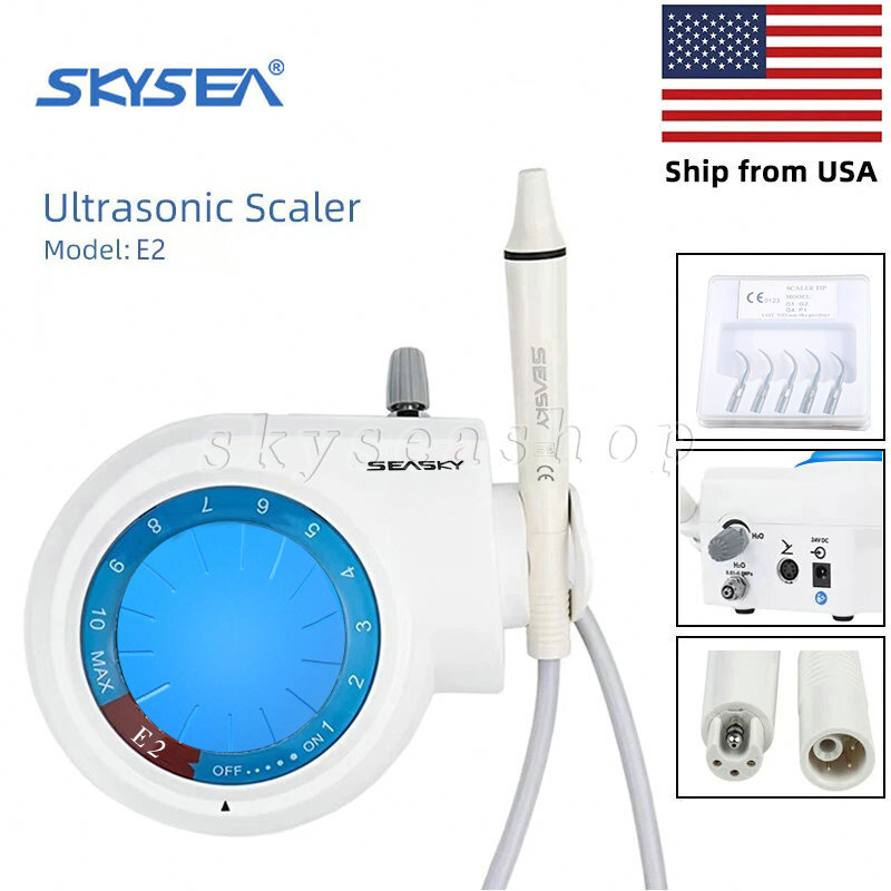 4 SK-E2 Dental Ultrasonic Piezo Scaler W/ Handpiece 5 Tips Fit EMS Cavitron