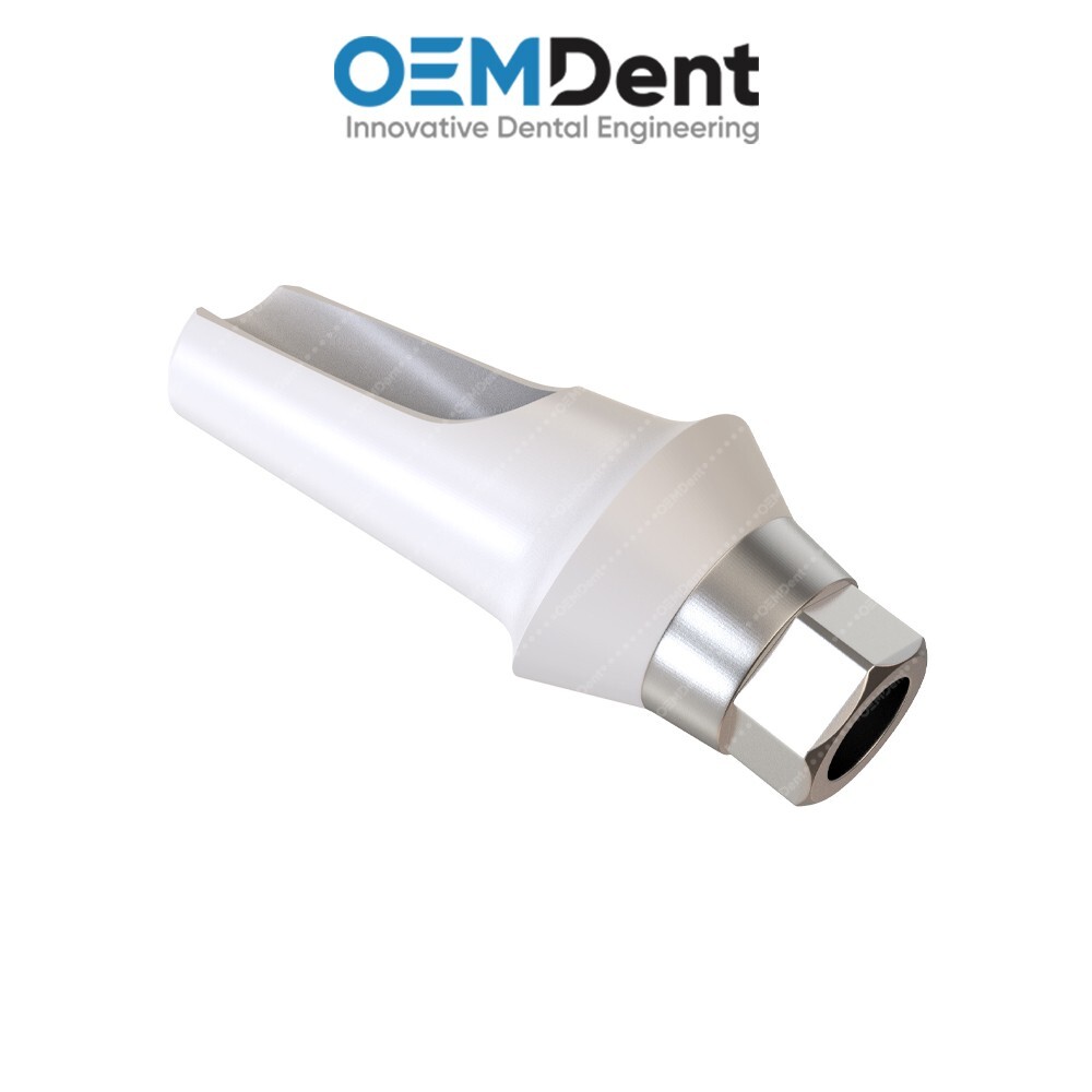 Angulated Zirconia Abutment 15° Titanium Base Compatible NobelActive®️RP Conical