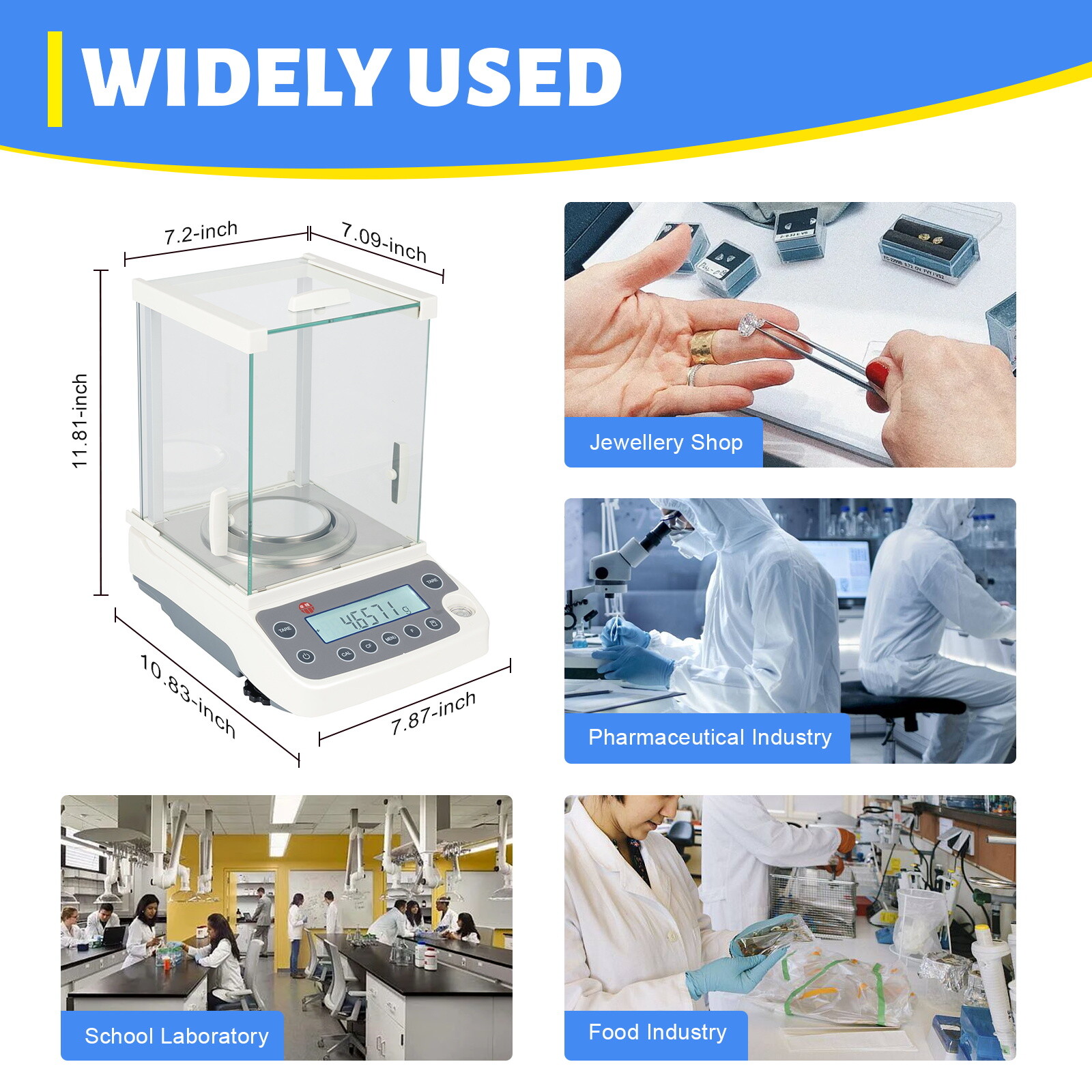 Lab Electronic Analytical Balance Digital Precision Scale 120×0.0001g 110V AC