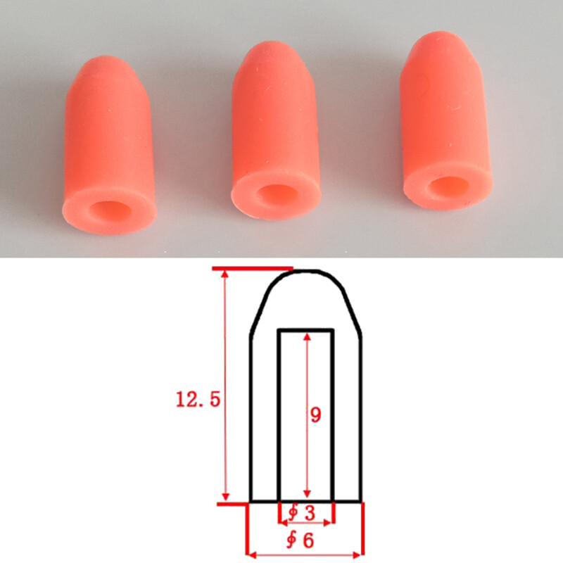 Silicone Rubber Plug Small Blanking End Cap Plugs For Medical Syringe 3x6x9mm