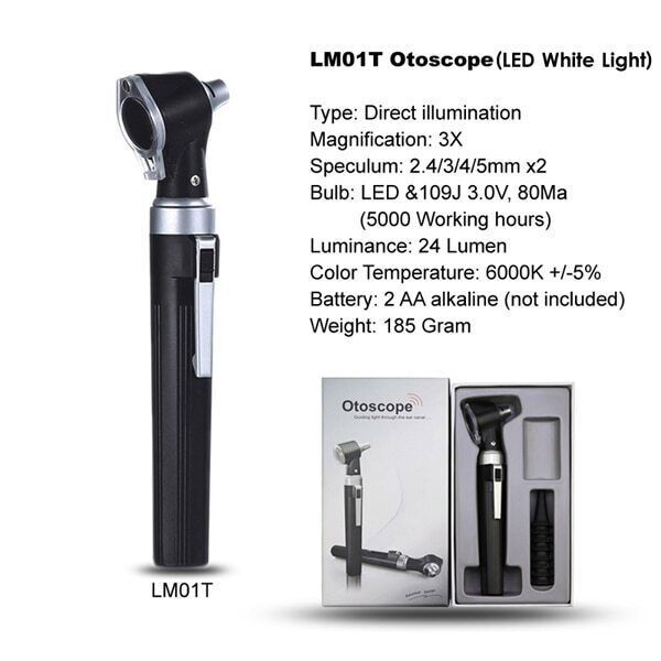 Professional Otoscopio Diagnostic Kit ENT Ear Care Endoscope LED Otoscope