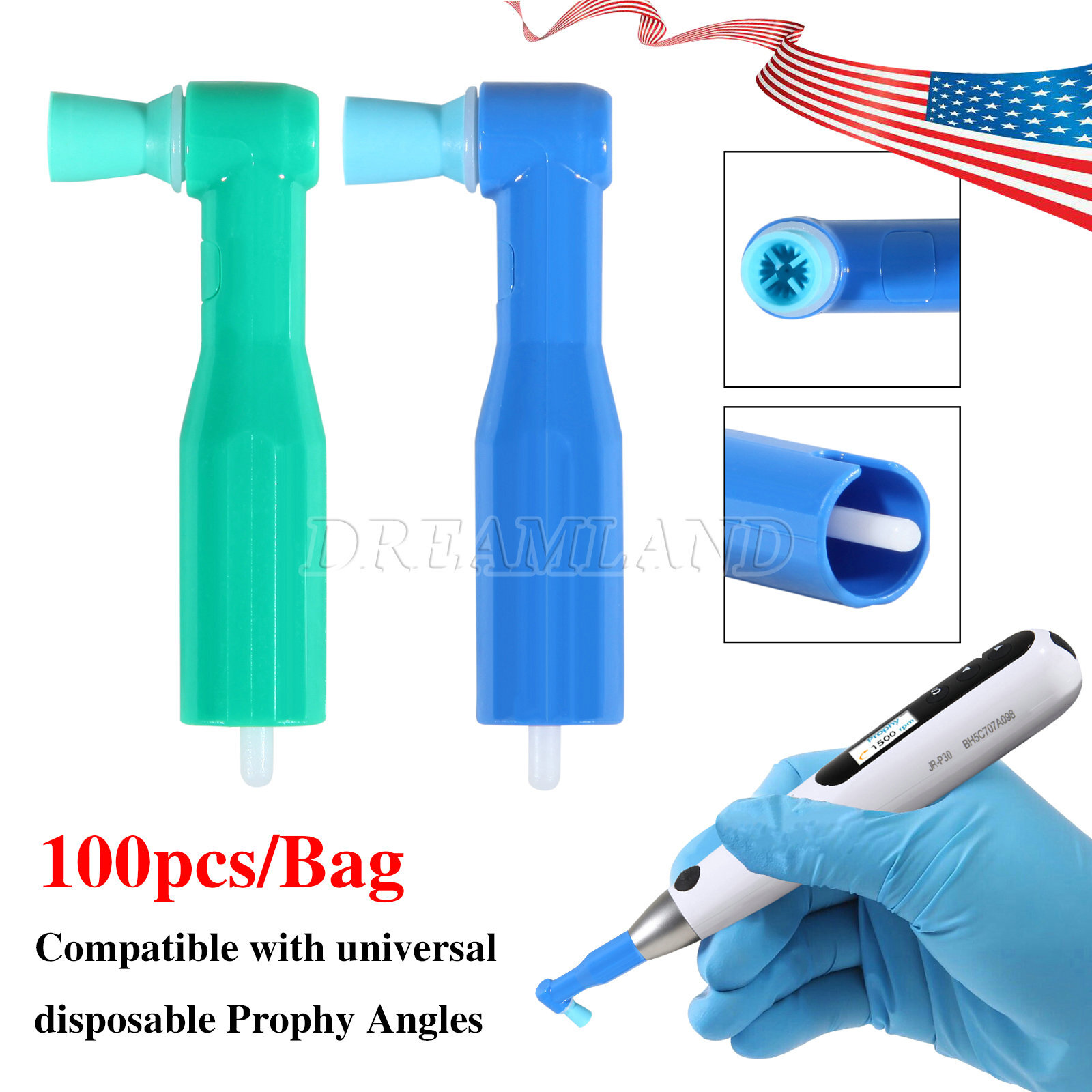 Dental Disposable Prophy Angles Regular Latex Free Right Angle 90° – 100-500pcs