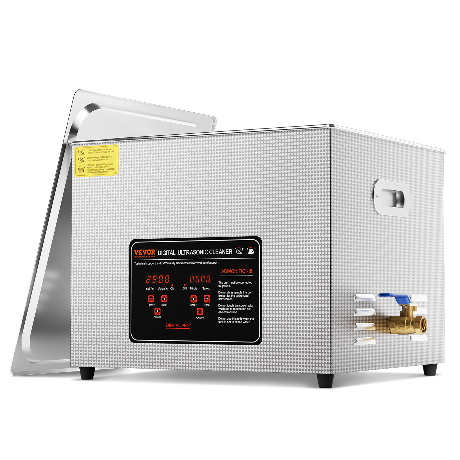 VEVOR 15L Ultrasonic Cleaner with Heater Timer & Basket Digital Sonic Machine