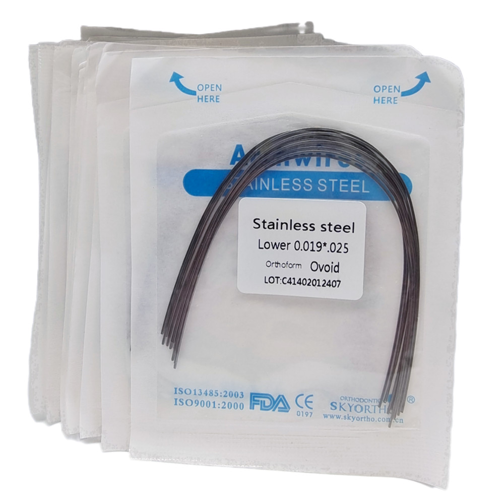 Los alambres de ortodoncia dental rectangular oval arco de acero inoxidable
