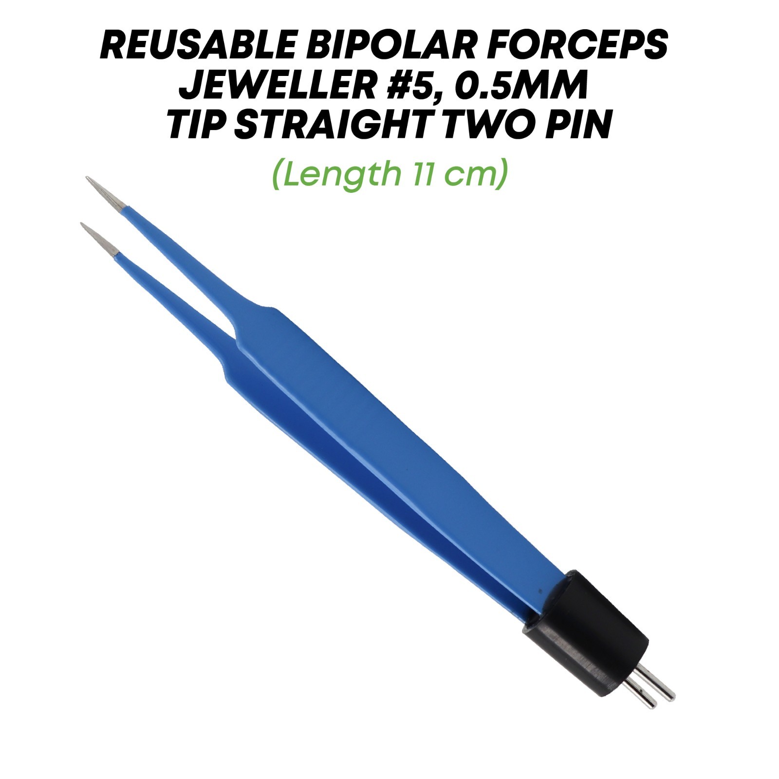 Reusable Bipolar Forceps Jeweller #5 Length 11 cm Tip 0.5mm Electrosurgical Tool