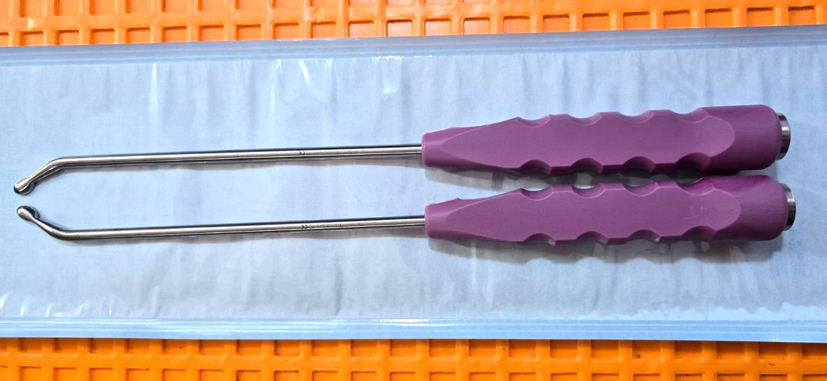 NuVasive Surgical Orthopedic Cup Curette Set – Right & Left Angled 15″ Set 2PCs