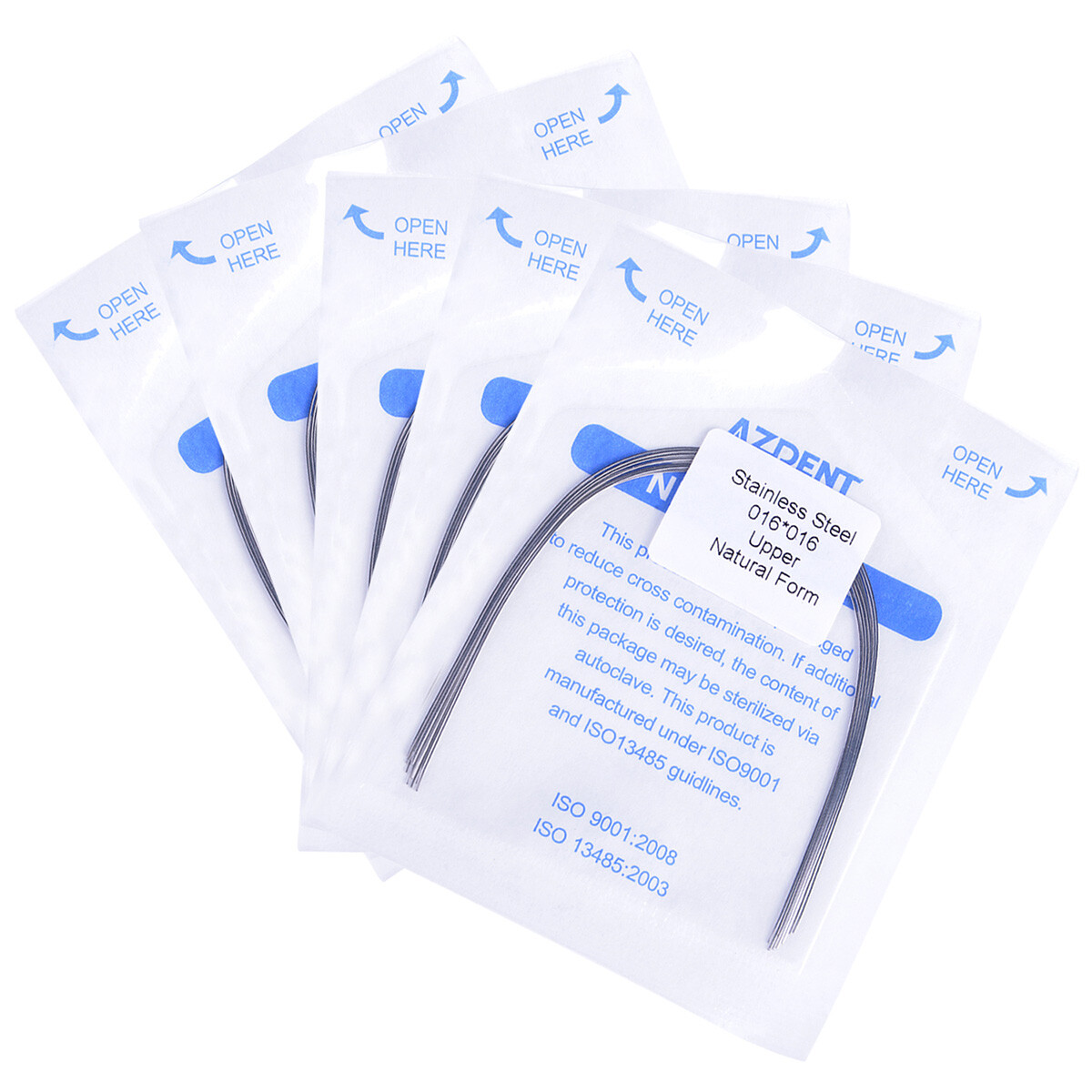 AZDENT Dental Orthodontic Rectangular Arch Wire Stainles Steel Ovoid/Nature Form