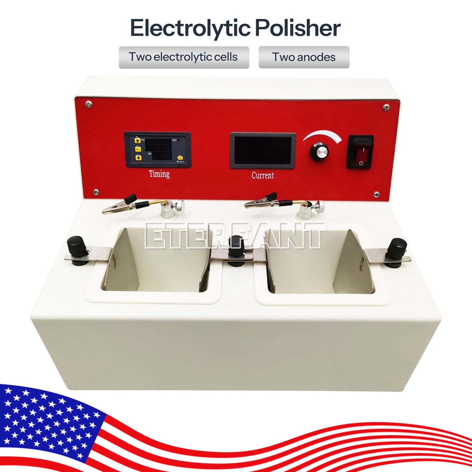 Dental Lab Electrolytic Polishing Machine with Positive Swing Function/Two Cells