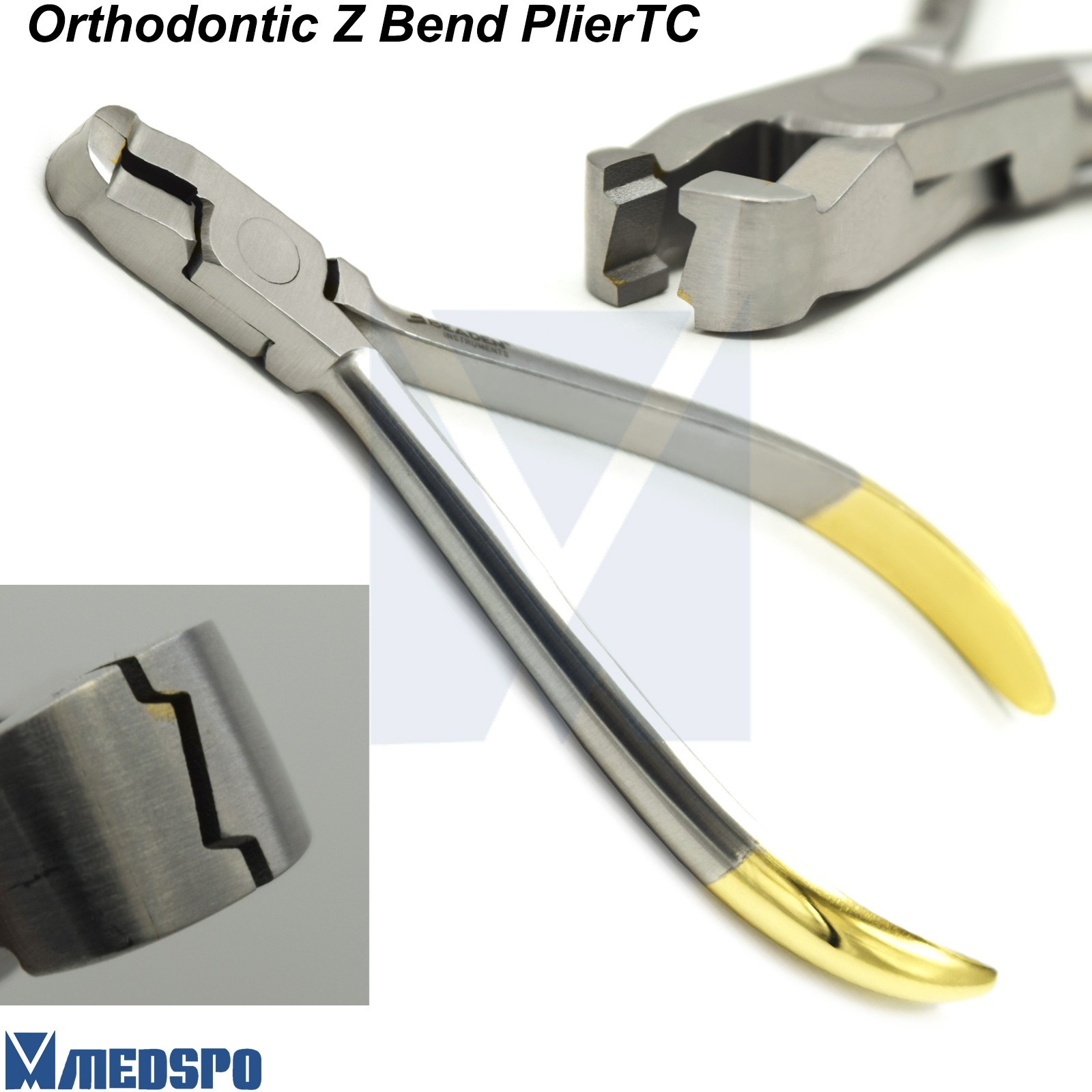 Orthodontic Z-Bend Plier TC Dental Arch Wire Step Bending Detailing Pliers
