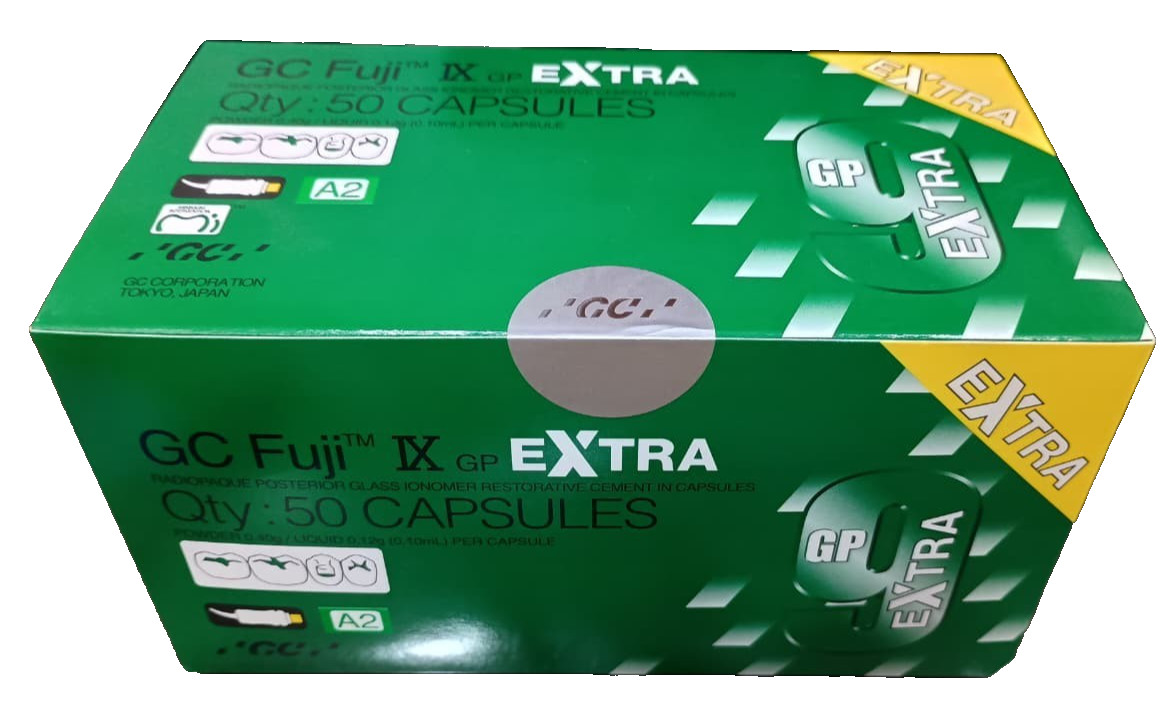 GC Fuji IX GP Extra A2 Caps Glass Ionomer Posterior Restorative Cement 50/pk