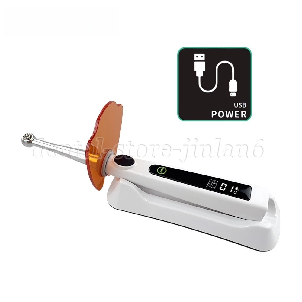 Dental Cordless 1S LED Light Cure Lamp Metal Head LED Curing Light 360° 4 Modes