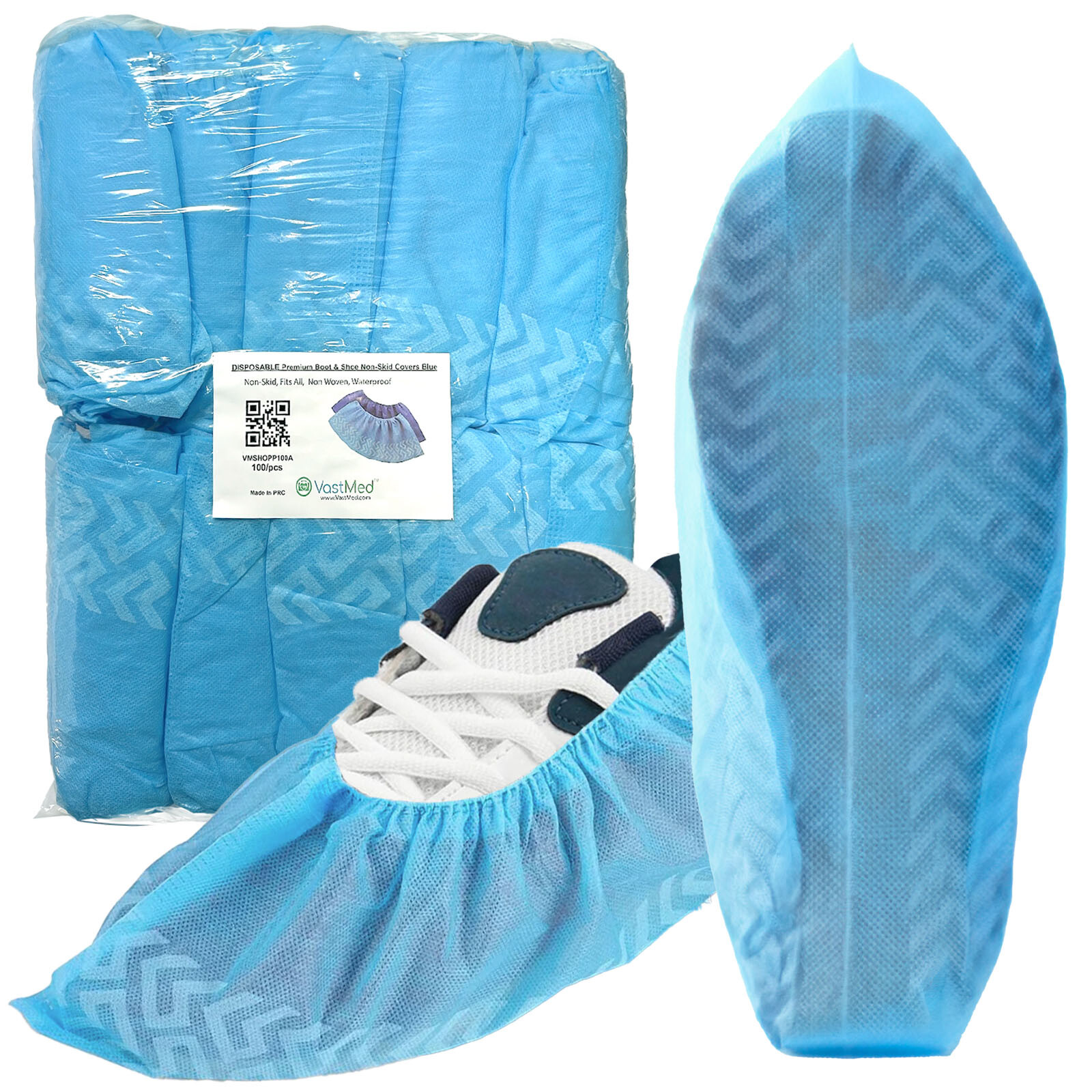 100% Latex Free Anti-Slip Disposable Non-Woven PP Shoes Cover Non-Slip
