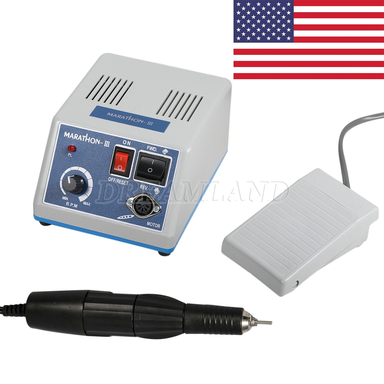 Dental Lab Marathon MicroMotor N3 WITH 35K RPM Polishing Handpiece USA Plug