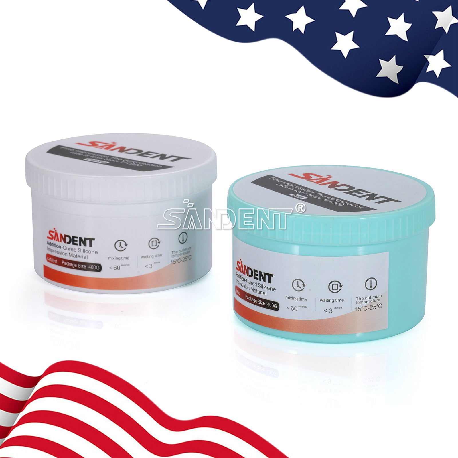 Dental Soft Putty Impression Material (400 g Base + Catalyst) Regular Set Heavy