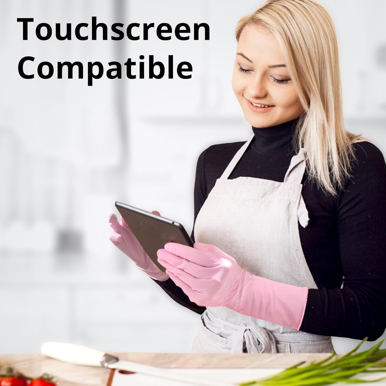 Comfortable Cherry Blossom Disposable Gloves – 12-Inch Length, Latex-Free, Large