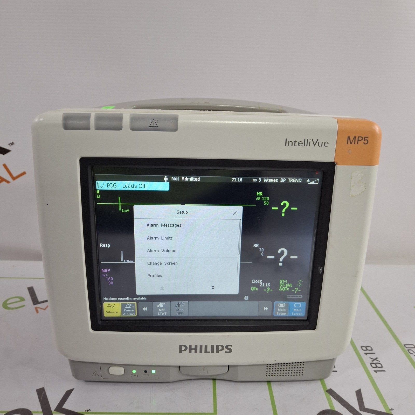 Philips Intellivue MP5 – ECG, OxiMax SpO2, NIBP Patient Monitor