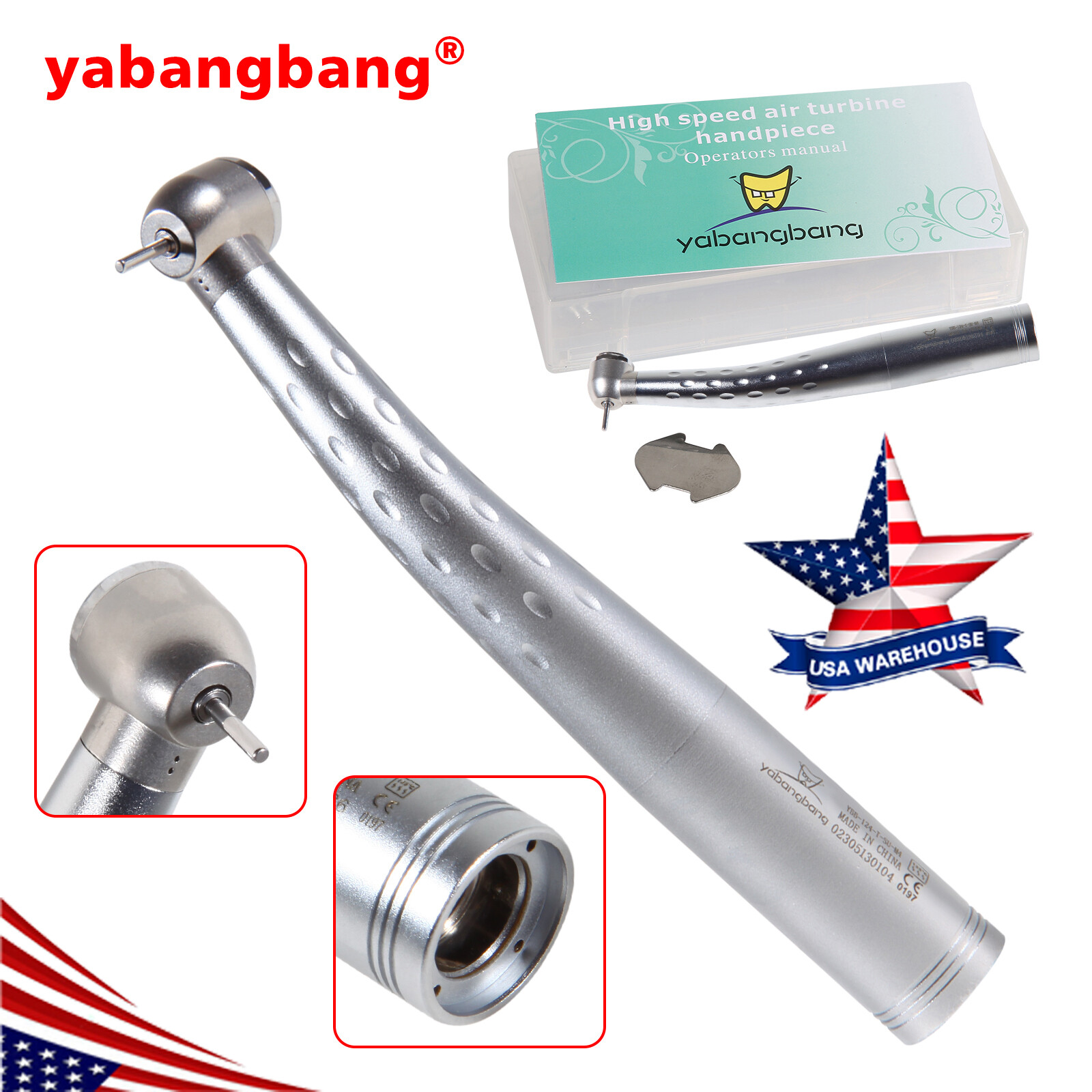 Dental High Speed Handpiece Torque Head Single Spray for Kav Coupling / Rotor