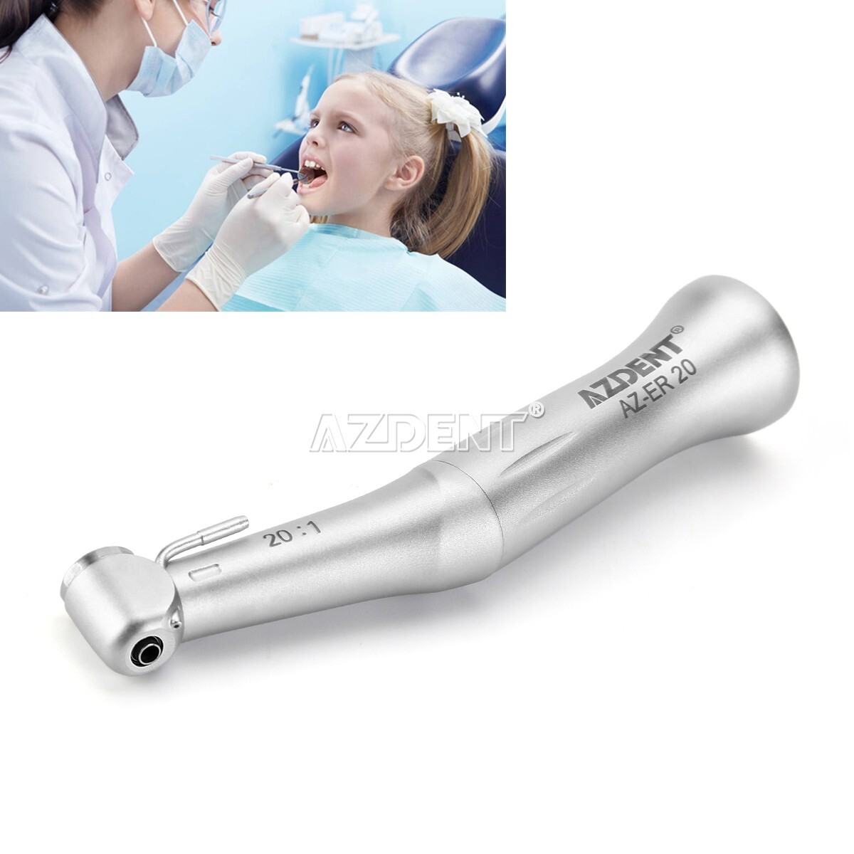 AZDENT Dental Implant 20:1 Reduction Contra Angle Handpiece Fit Surgical Motor