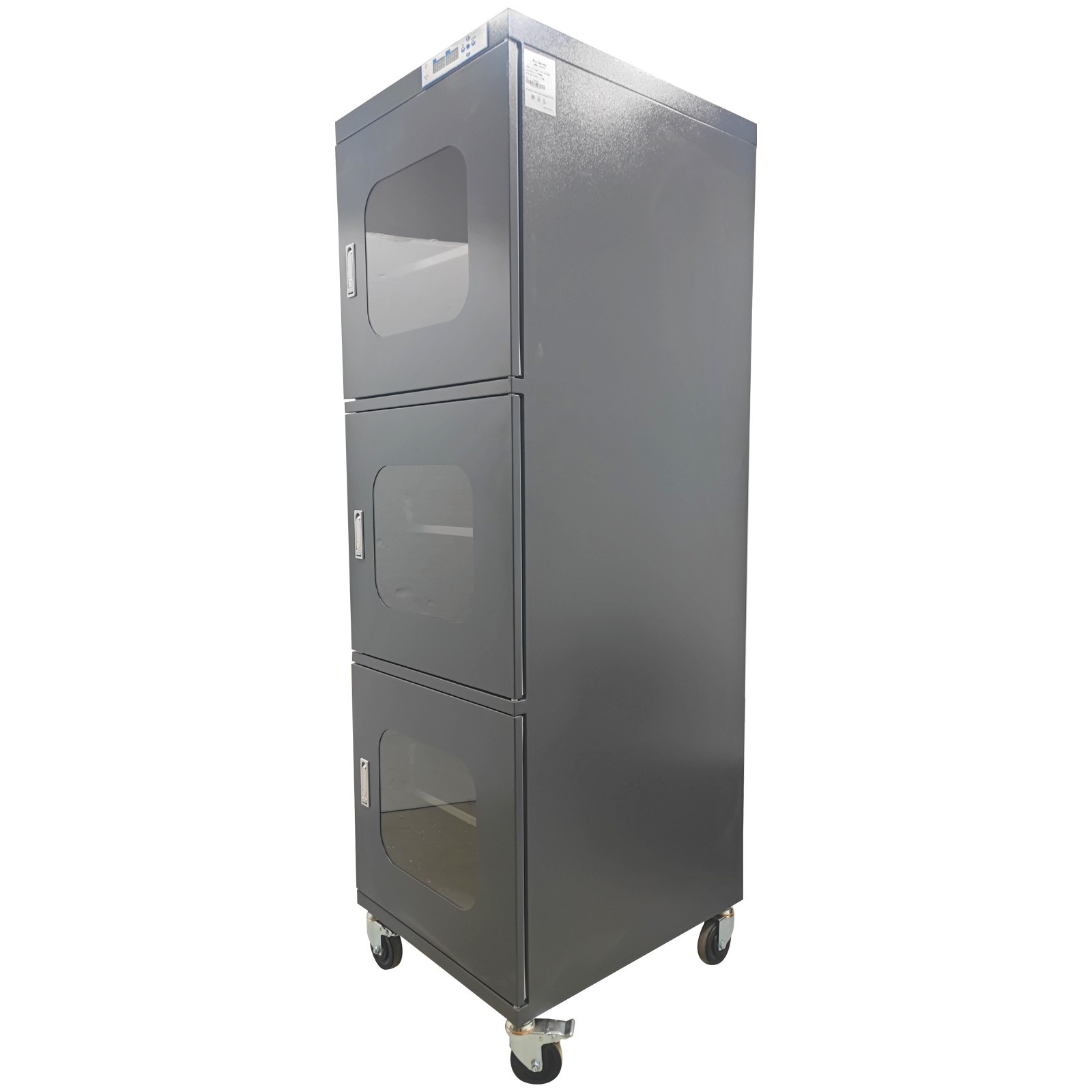 192.3Gal/728L Industrial Low Humidity Electronic Dry Cabinet 1-10%RH 3-Door 110V