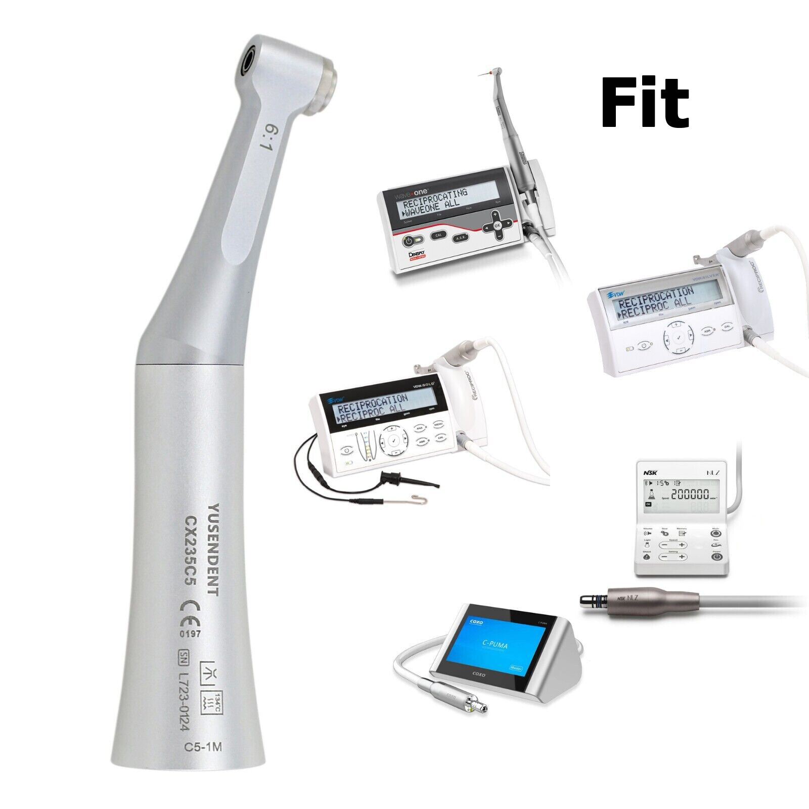 COXO Dental Endo Handpiece 6:1 10:1 Contra Angle For Dentsply Wave One NSK M4