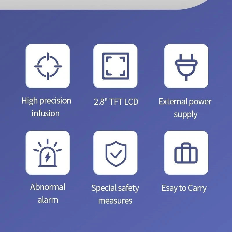 SP750 Portable Volumetric Infusion Pump Anti-Bolus System Full Safety Alarms