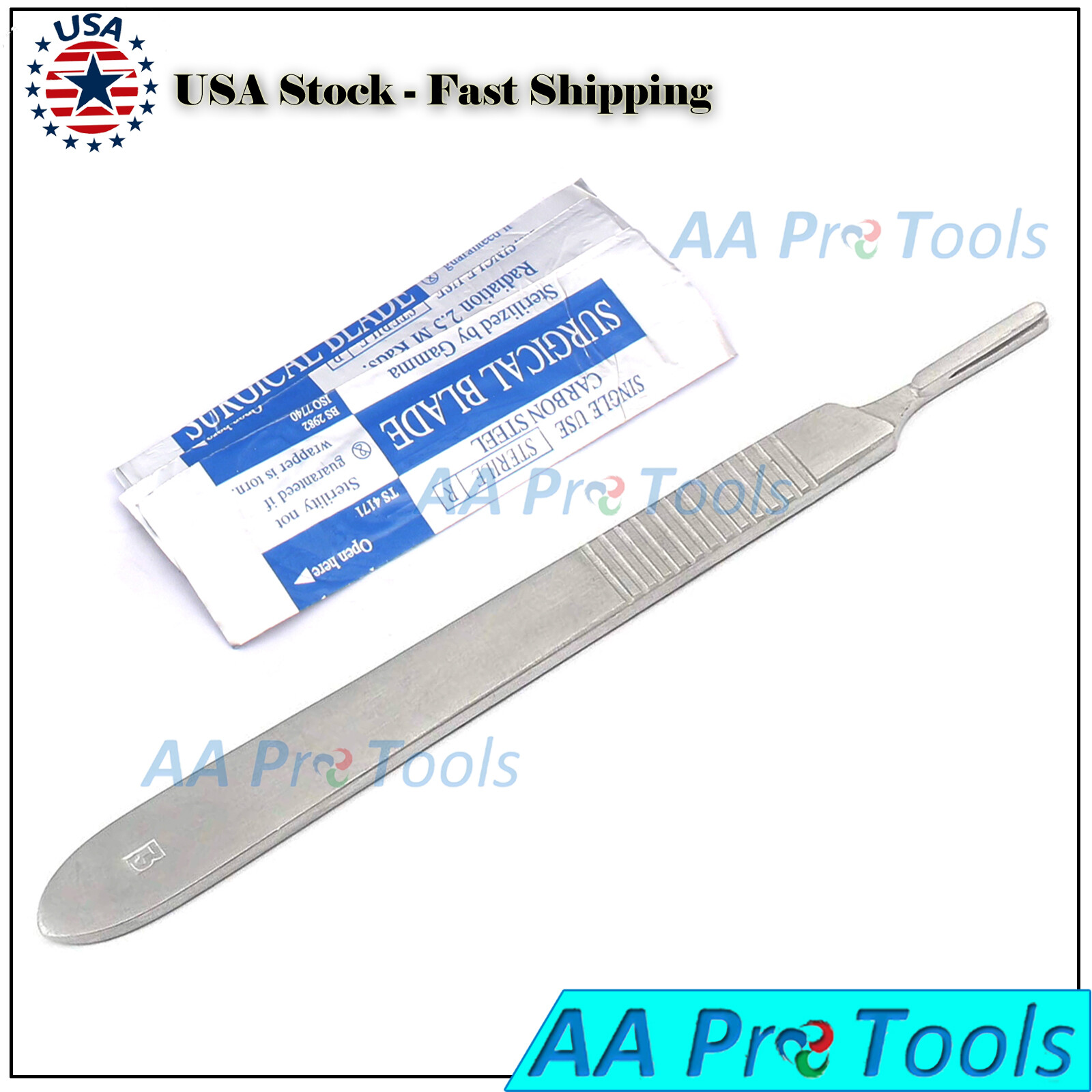 Medical Bard Parker Handle #3 BP Scalpel Knife Handle + Blades #10 Hospital-PICK