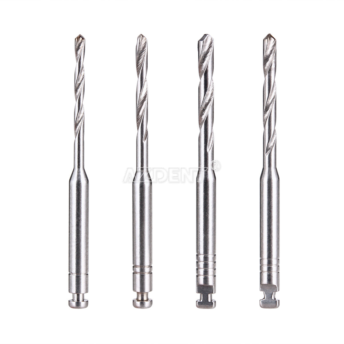 Dental Fiber Posts Resin High-intensity Screw Thread Glass & 4 Drills AZDENT