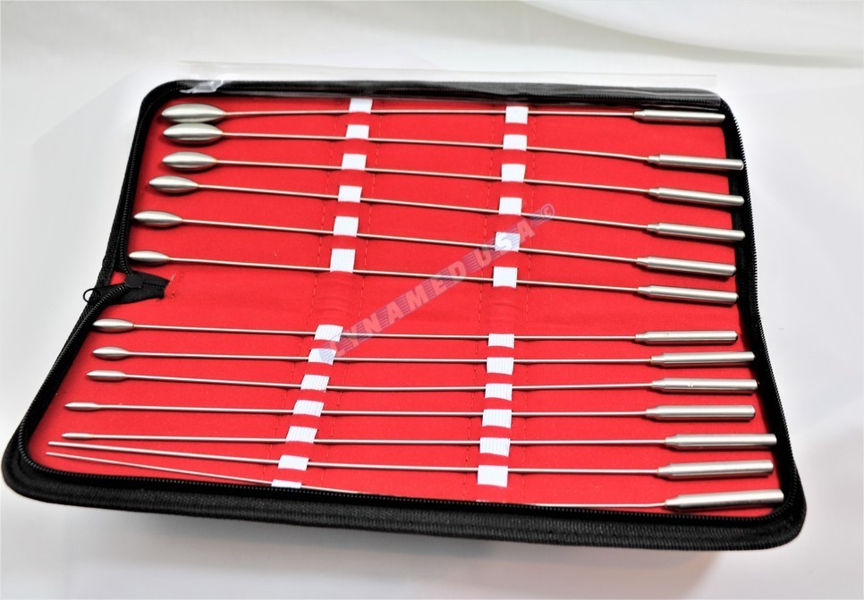 CYNAMED USA Bakes Rosebud Uterine Urethral Dilator 13 Pc Set With Carrying Case