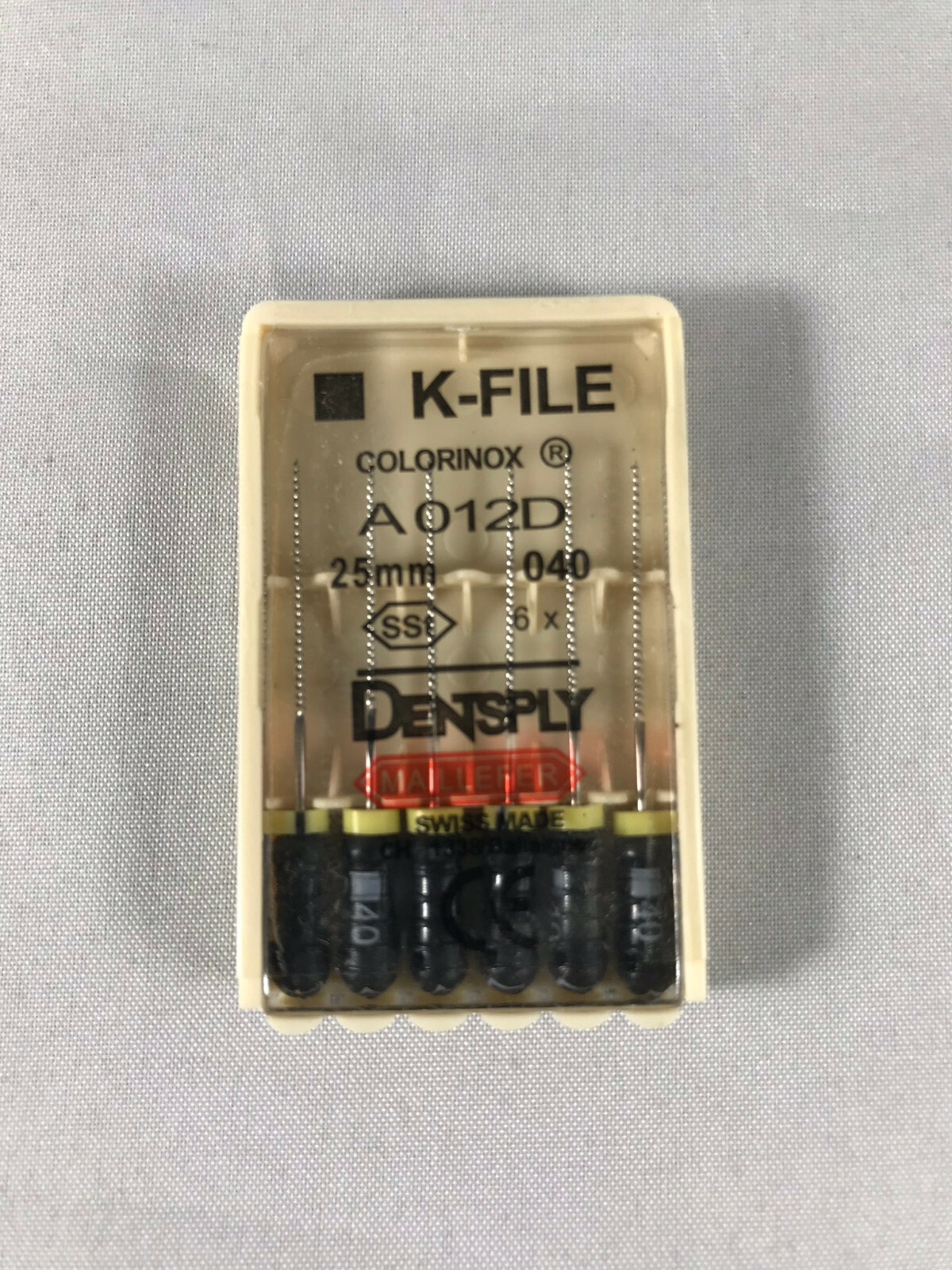 Dentsply Maillefer K-file Endodontic stainless steel 25mm All sizes 6files/pk
