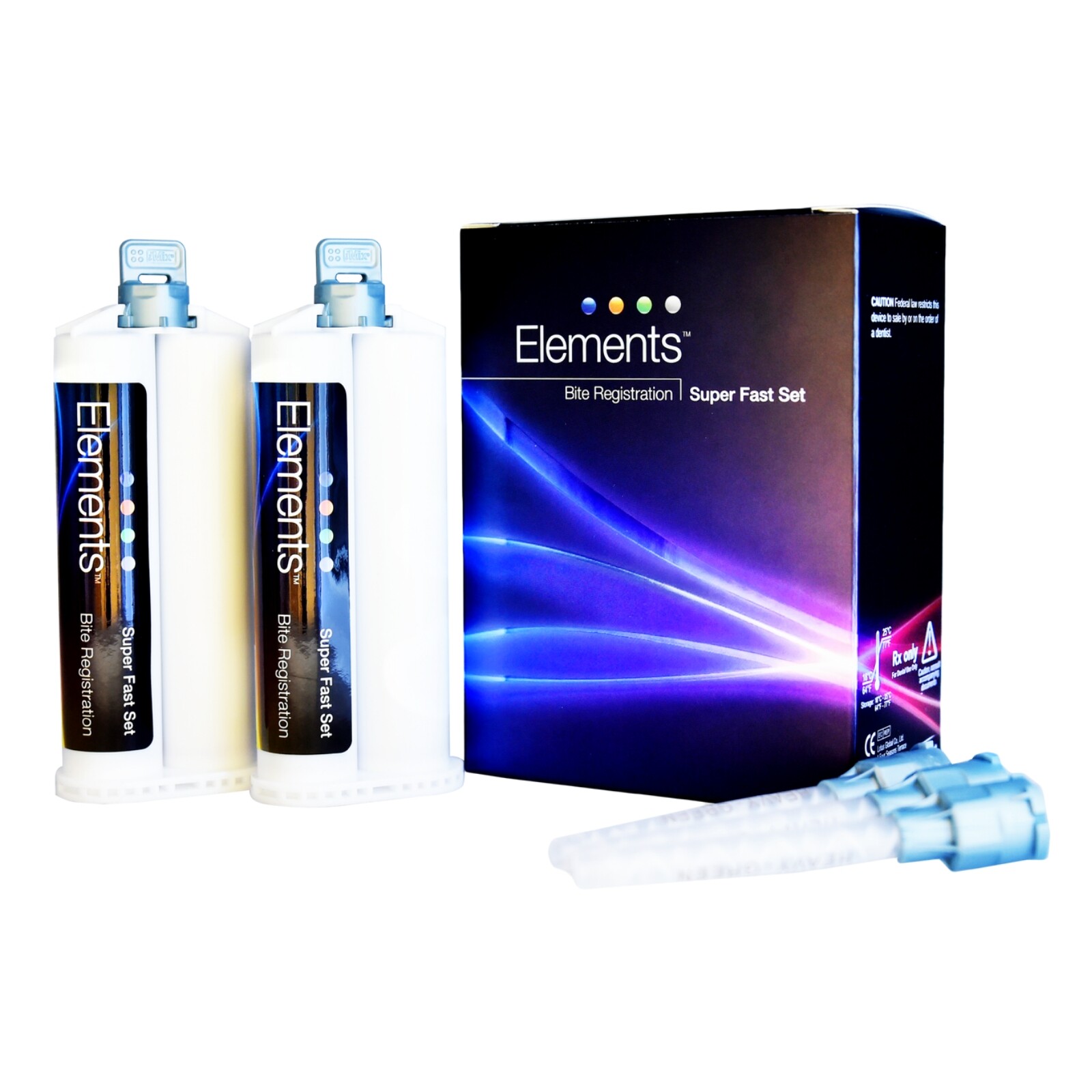 Pacdent VPS Impression Material/Bite Registration 2*50ml Cartridge &6 Mixing Tip